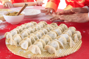 素食菜谱|五福纯素饺子