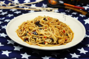 【素食养生菜谱】8款豆豉口味下饭菜—— 豆豉炒金针菇