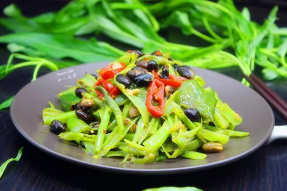 【素食养生菜谱】8款豆豉口味下饭菜——  豉香通菜梗