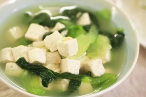 【素食健康养生菜谱】汤品类：青菜豆腐汤