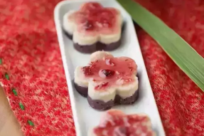 【素食养生菜谱】淮山紫薯玫瑰糕