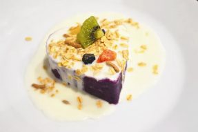 素食点心：紫薯酸奶燕麦塔|素食菜谱 